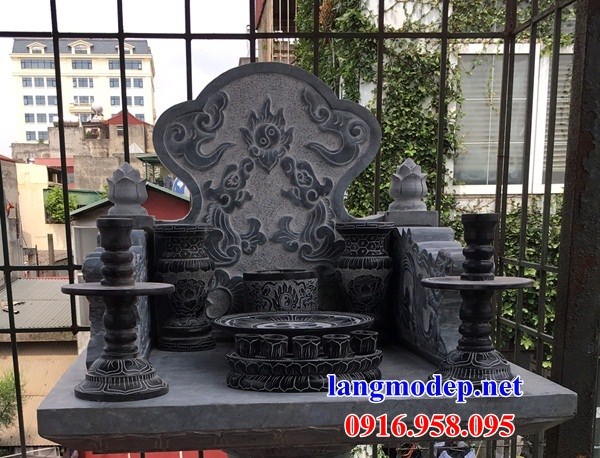 Mẫu bát hương bình bông đình đền chùa khu lăng mộ bằng đá thiết kế đẹp tại Kiên Giang