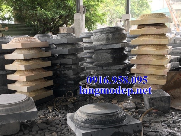 Mẫu chân cột nhà thờ họ bằng đá thi công lắp đặt tại Kiên Giang