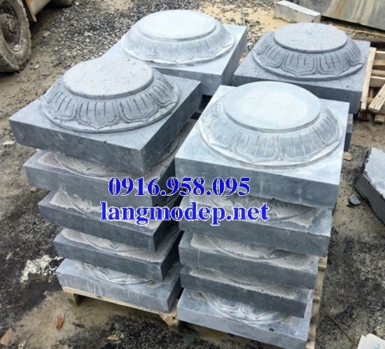 Mẫu chân cột từ đường nhà thờ họ bằng đá nguyên khối tại Hậu Giang
