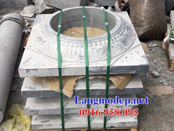 Mẫu chân cột từ đường nhà thờ họ đình chùa miếu bằng đá Ninh Bình tại Cà Mau