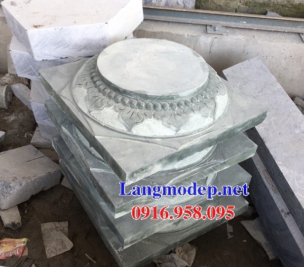 Mẫu chân cột từ đường nhà thờ họ đình chùa miếu bằng đá Ninh Bình tại Hậu Giang
