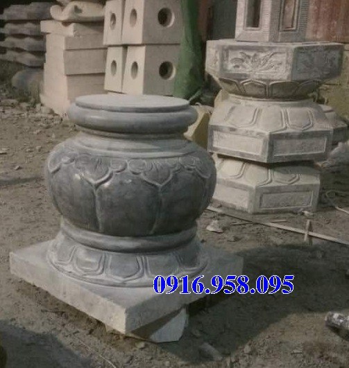 Mẫu chân cột từ đường nhà thờ họ đình chùa miếu bằng đá Thanh Hóa tại Cà Mau