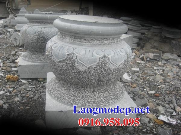 Mẫu chân cột từ đường nhà thờ họ đình chùa miếu bằng đá Thanh Hóa tại Hậu Giang