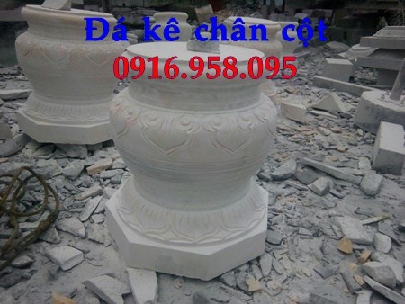 Mẫu chân cột từ đường nhà thờ họ đình chùa miếu bằng đá kích thước chuẩn phong thủy tại Cà Mau