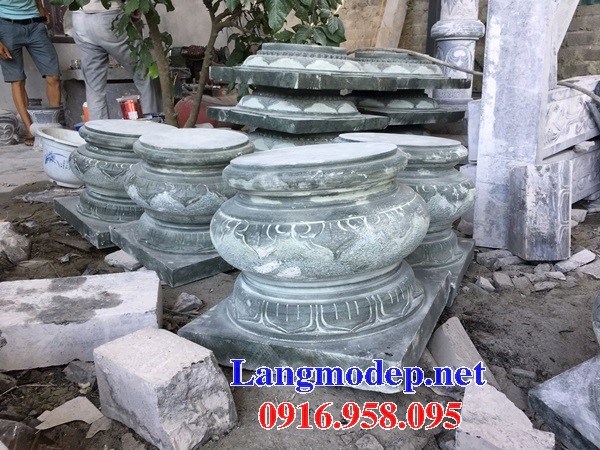 Mẫu chân cột từ đường nhà thờ họ đình chùa miếu bằng đá thiết kế hiện đại tại Cà Mau