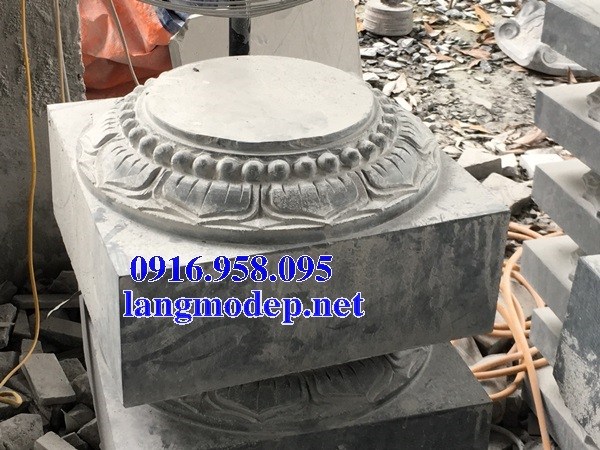 Mẫu chân cột từ đường nhà thờ họ đình chùa miếu bằng đá thiết kế đẹp tại Cà Mau