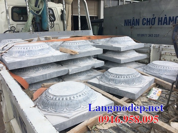 Mẫu chân cột từ đường nhà thờ họ đình chùa miếu bằng đá tại Cà Mau