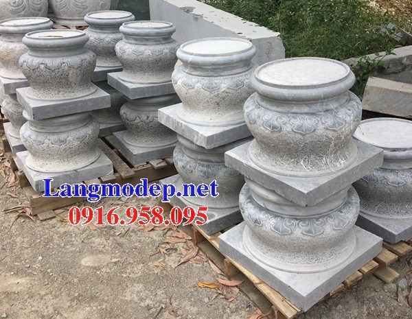 Mẫu chân cột từ đường nhà thờ họ đình chùa miếu bằng đá tự nhiên cao cấp tại Hậu Giang