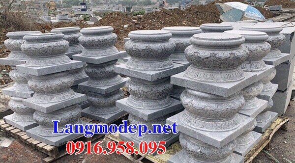 Mẫu chân cột từ đường nhà thờ họ đình chùa miếu bằng đá tự nhiên tại Cà Mau