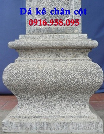 Mẫu chân cột từ đường đình đền chùa miếu bằng đá nguyên khối tại Ninh Bình