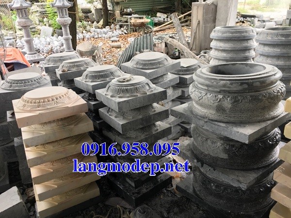 Mẫu chân cột từ đường đình đền chùa miếu bằng đá tại Ninh Bình