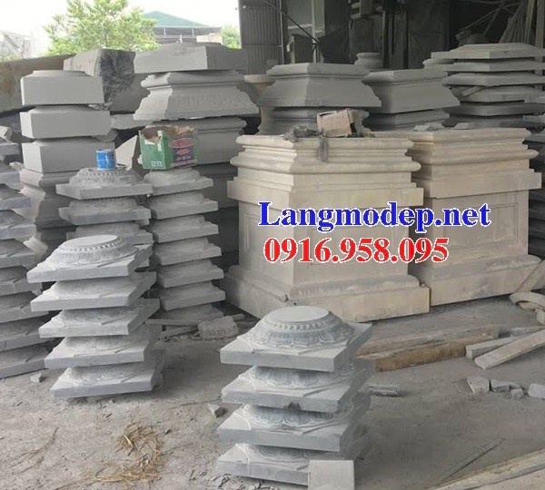 Mẫu chân cột từ đường đình đền chùa miếu bằng đá tự nhiên tại Ninh Bình