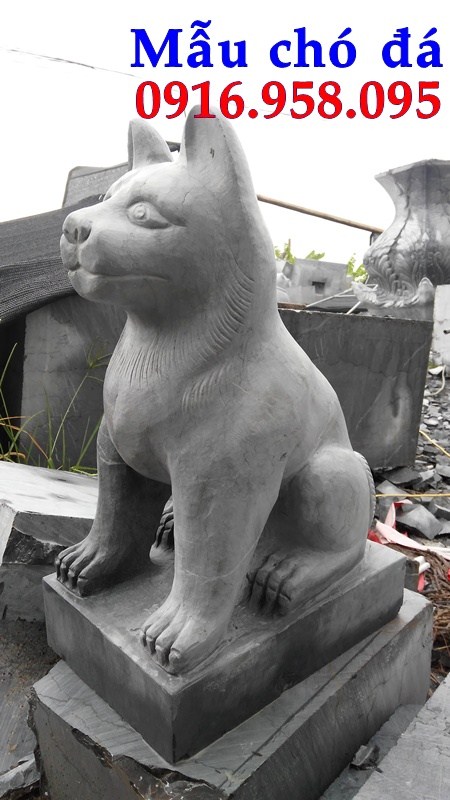 Mẫu chó đá đình đền chùa miếu tại Hậu Giang