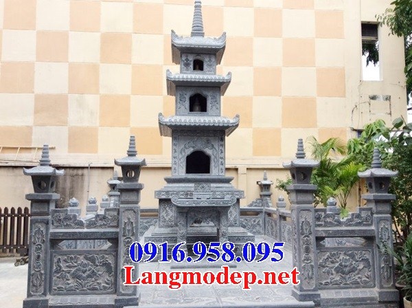 Mẫu mộ tháp phật giáo bằng đá kích thước chuẩn phong thủy tại Vĩnh Long