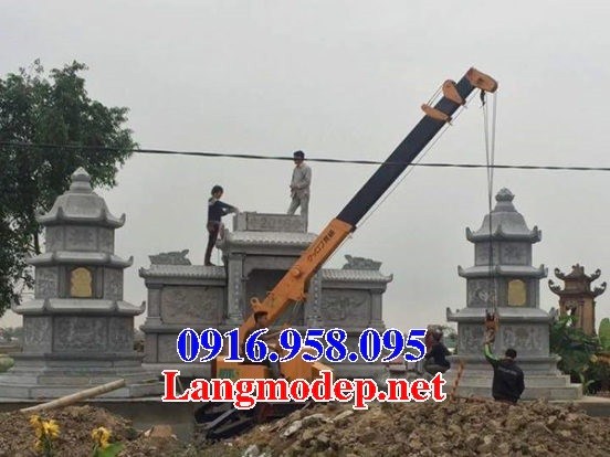 Mẫu mộ tháp phật giáo bằng đá thi công lắp đặt tại Gia Lai