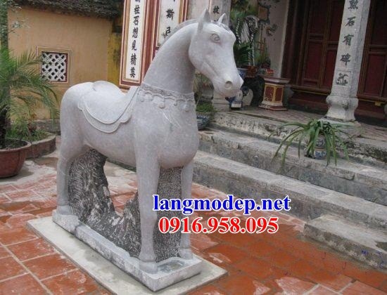 Mẫu ngựa nhà thờ họ đình đền chùa miếu bằng đá nguyên khối tại Bạc Liêu