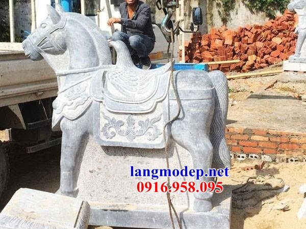 Mẫu ngựa nhà thờ họ đình đền chùa miếu bằng đá thiết kế cơ bản tại Bạc Liêu