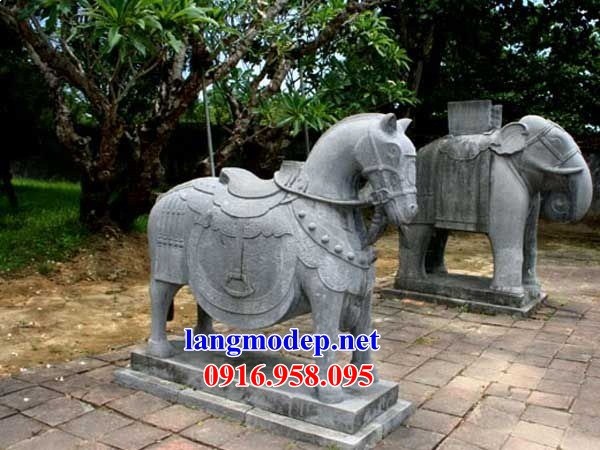 Mẫu ngựa nhà thờ họ đình đền chùa miếu bằng đá thiết kế đẹp tại Bạc Liêu