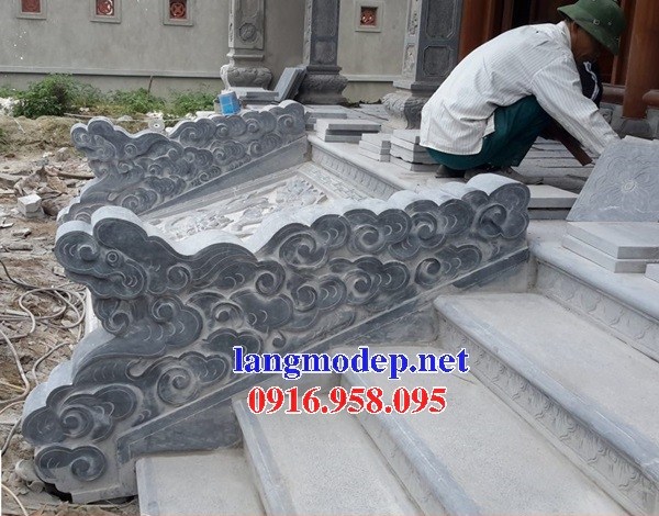 Mẫu rồng bậc thềm từ đường nhà thờ họ đình đền chùa miếu bằng đá thi công lắp đặt tại Bà Rịa Vũng Tàu