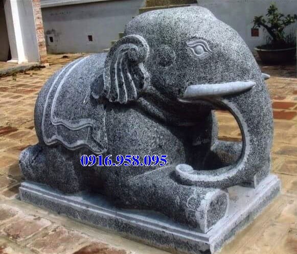 Mẫu voi phong thủy nhà thờ họ bằng đá tại Ninh Bình