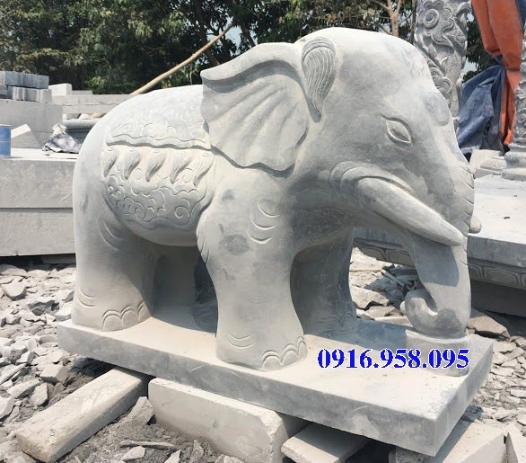Mẫu voi phong thủy nhà thờ họ từ đường đình đền chùa miếu bằng đá Ninh Bình tại Long An