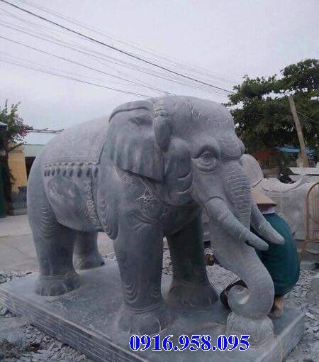 Mẫu voi phong thủy nhà thờ họ từ đường đình đền chùa miếu bằng đá Thanh Hóa tại Cà Mau
