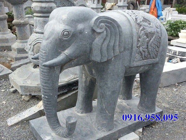 Mẫu voi phong thủy nhà thờ họ từ đường đình đền chùa miếu bằng đá Thanh Hóa tại Kiên Giang