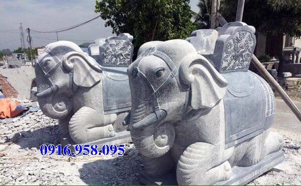 Mẫu voi phong thủy nhà thờ họ từ đường đình đền chùa miếu bằng đá tự nhiên tại Sóc Trăng