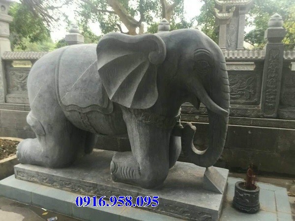 Mẫu voi phong thủy từ đường đình đền chùa miếu bằng đá tại Cao Bằng