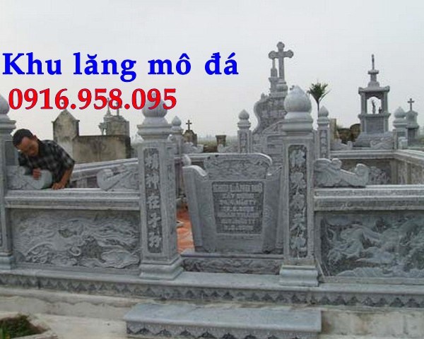 Mẫu cuốn thư bức bình phong khu lăng mộ nghĩa trang gia đình đạo thiên chúa công giáo bằng đá tại Thái Bình