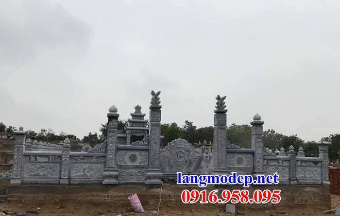 Mẫu cổng khu lăng mộ nghĩa trang gia đình dòng họ bằng đá kích thước chuẩn phong thủy bán tại Bình Thuận