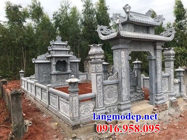 Mẫu cổng khu lăng mộ nghĩa trang gia đình dòng họ bằng đá kích thước chuẩn phong thủy bán tại Phú Yên