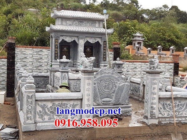 Mẫu cổng khu lăng mộ nghĩa trang gia đình dòng họ bằng đá mỹ nghệ Ninh Bình bán tại Tuyên Quang