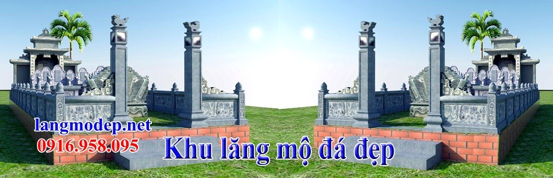 Mẫu hình ảnh thiết kế cây hương nghĩa trang gia đình dòng họ bằng đá tại Quảng Bình