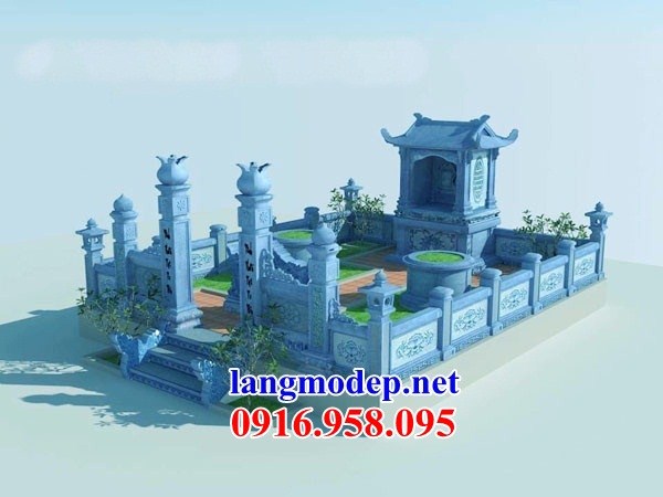 Mẫu hình ảnh thiết kế khu lăng mộ nghĩa trang gia đình dòng họ bằng đá tại Bình Định