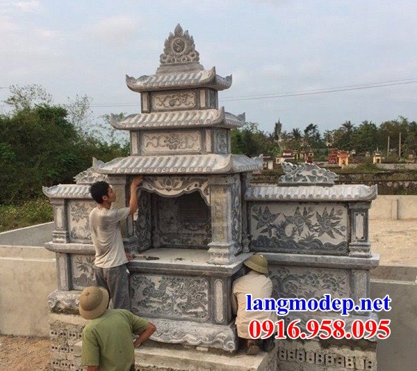 Mẫu khu lăng mộ nghĩa trang gia đình bằng đá chạm khắc hoa văn tại Quảng Trị