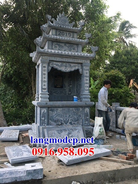 Mẫu khu lăng mộ nghĩa trang gia đình dòng họ bằng đá kích thước chuẩn phong thủy bán tại Hòa Bình