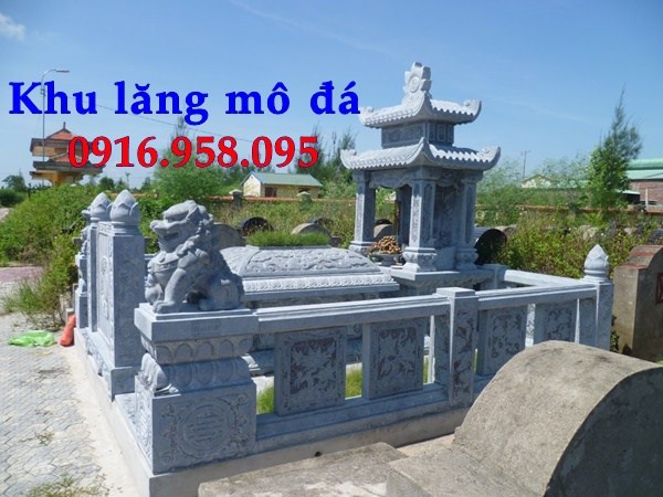 Mẫu khu lăng mộ nghĩa trang gia đình dòng họ bằng đá thiết kế hiện đại bán tại Hòa Bình