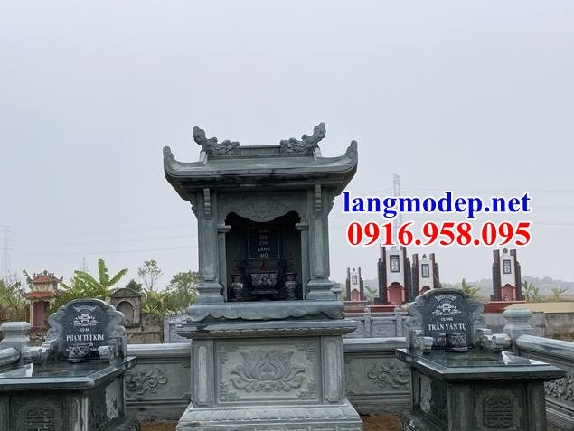 Mẫu khu lăng mộ nghĩa trang gia đình dòng họ bằng đá thiết kế đơn giản bán tại Lạng Sơn