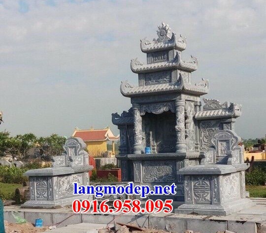 Mẫu khu lăng mộ nghĩa trang gia đình dòng họ bằng đá thiết kế đẹp bán tại Bình Thuận