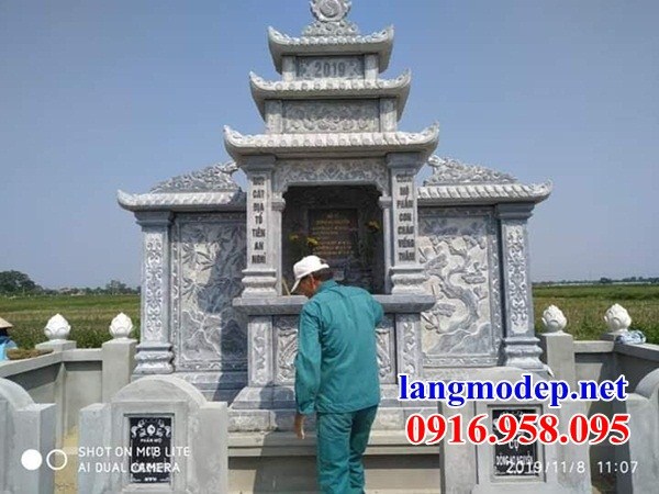 Mẫu khu lăng mộ nghĩa trang gia đình dòng họ bằng đá điêu khắc tinh xảo tại Bình Định