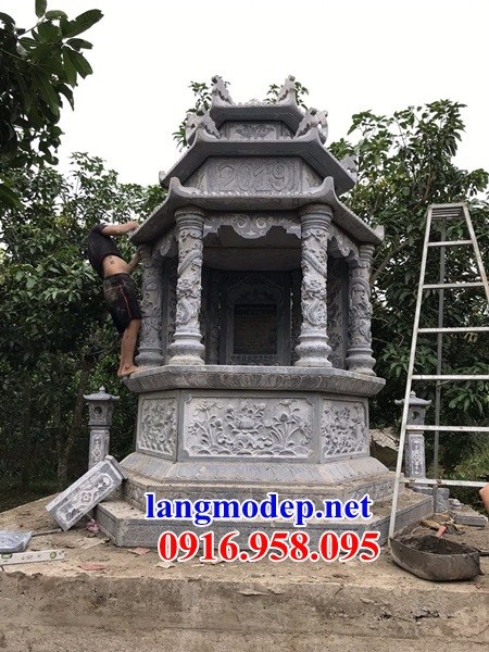 Mẫu khu lăng mộ nghĩa trang gia đình dòng tộc bằng đá chạm khắc tinh xảo bán tại Quảng Ninh