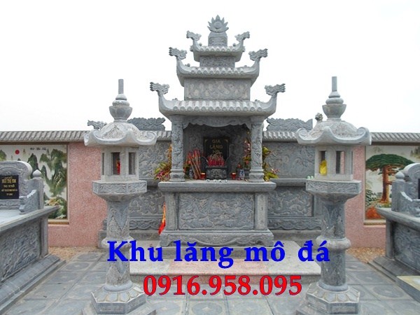 Mẫu khu lăng mộ nghĩa trang gia đình dòng tộc bằng đá thiết kế hiện đại bán tại Hải Phòng