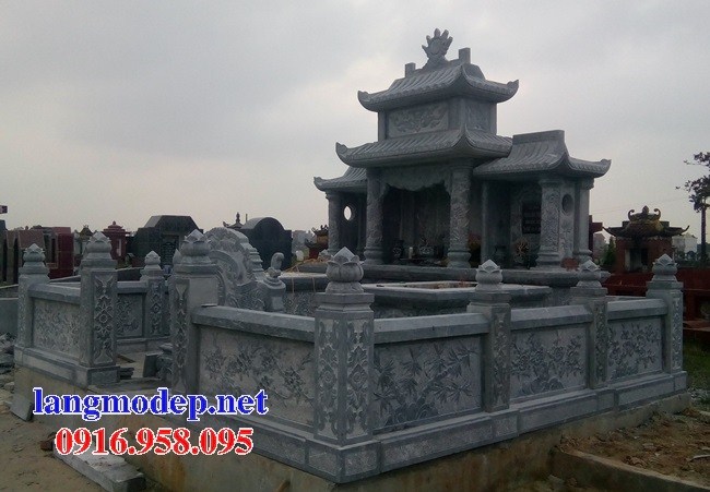 Mẫu lan can tường rào khu lăng mộ gia đình dòng họ bằng đá chạm trổ tứ quý bán tại Đồng Nai