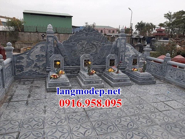 Mẫu cây hương nghĩa trang gia đình dòng họ bằng đá xanh Thanh Hóa bán tại Cao Bằng