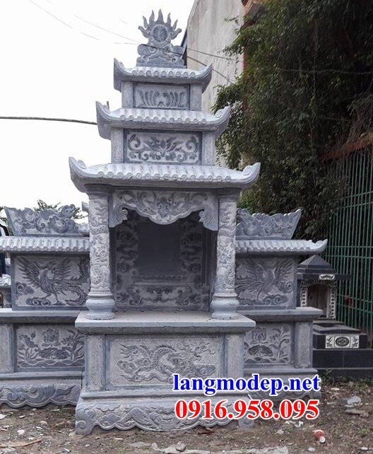 Mẫu cây hương nghĩa trang gia đình dòng họ bằng đá điêu khắc tinh xảo bán tại Cao Bằng