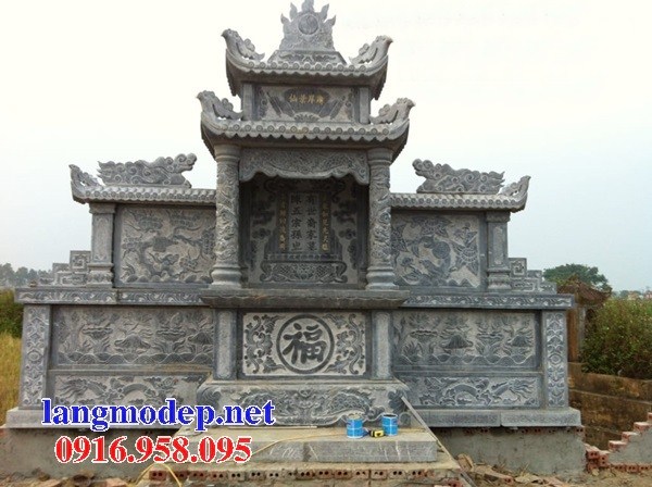 Mẫu cây hương thờ chung nghĩa trang gia đình dòng họ bằng đá chạm khắc hoa văn tinh xảo tại Lâm Đồng