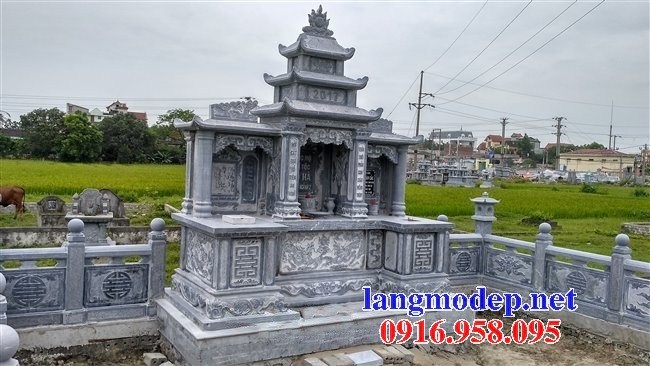 Mẫu cây hương thờ chung nghĩa trang gia đình dòng họ bằng đá thiết kế hiện đại tại Lâm Đồng