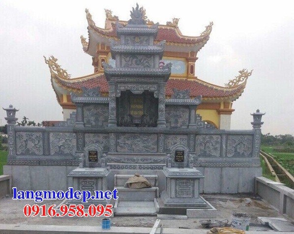 Mẫu cây hương thờ chung nghĩa trang gia đình dòng họ bằng đá thiết kế hiện đại tại Phú Yên