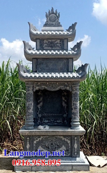 Mẫu cây hương thờ chung nghĩa trang gia đình dòng họ bằng đá tự nhiên nguyên khối tại Lâm Đồng